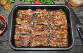 Ребрышки в вине с майонезом